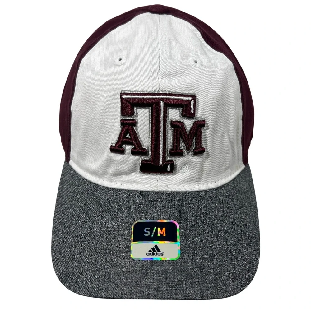 Adidas‎ Texas A&M Aggies Red White Gray Hat Cap S/M Superflex